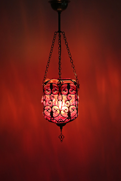 Single Blown Glass Hanging Lamp Model 4